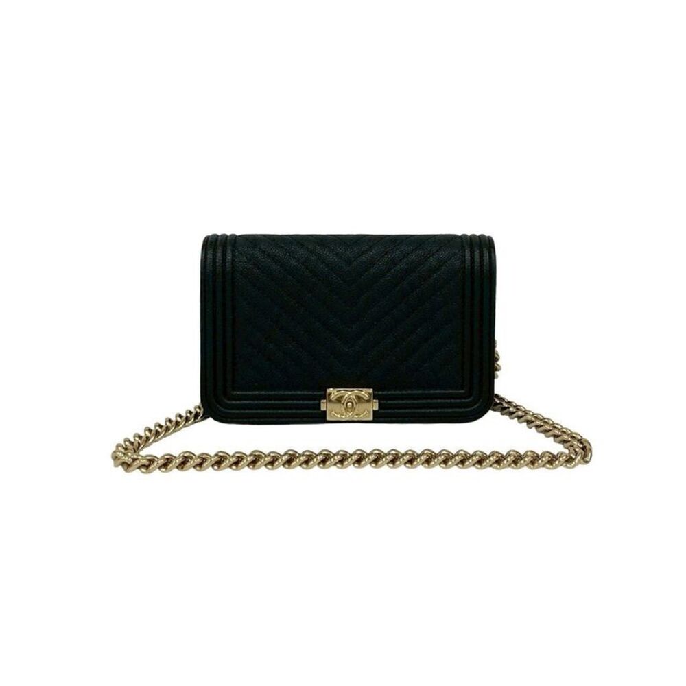 CHANEL Boy Chanel Caviar Chain Shoulder Bag